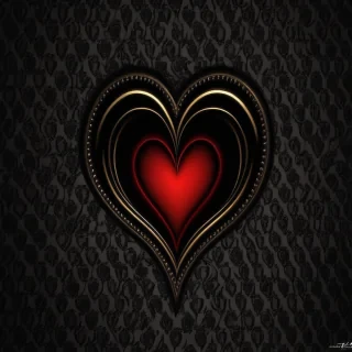 heart black wallpaper