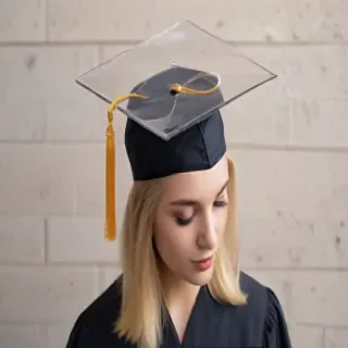 transparent graduation cap