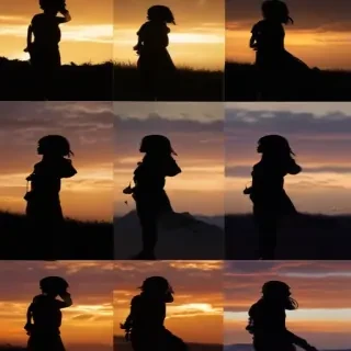 people silhouettes