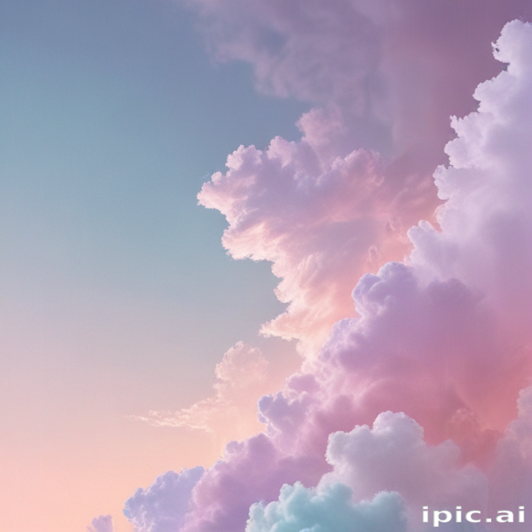 Dreamy Sunset Skies Filled with Soft Pastel Clouds and Colors
