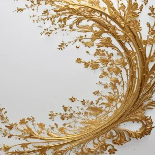 white background gold
