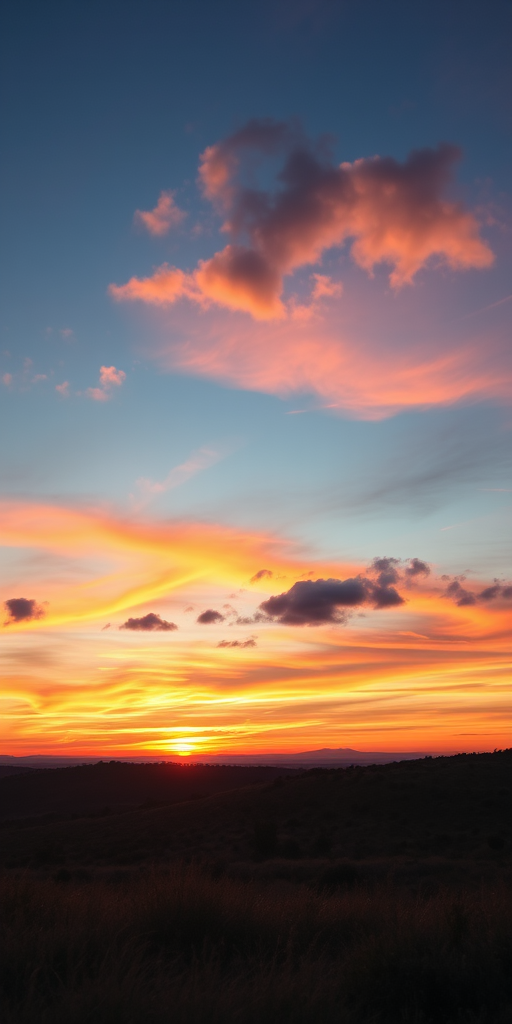 generate a high-resolution image of a serene landscape during sunset with vibrant colors and soft clouds, camera settings: aperture f/8, shutter speed 1/200 sec, ISO 100, camera view: wide-angle shot, camera style: landscape photography, camera type: DSLR
