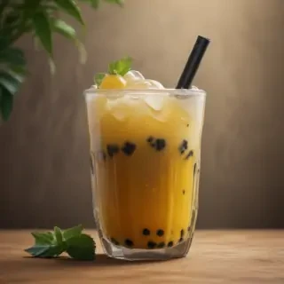 aesthetic boba tea background