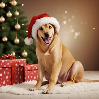 christmas wallpaper dog