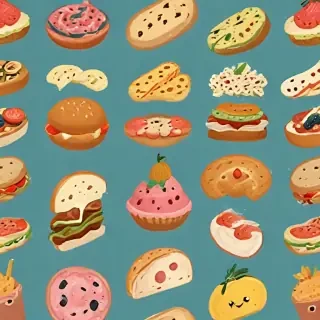 animated food