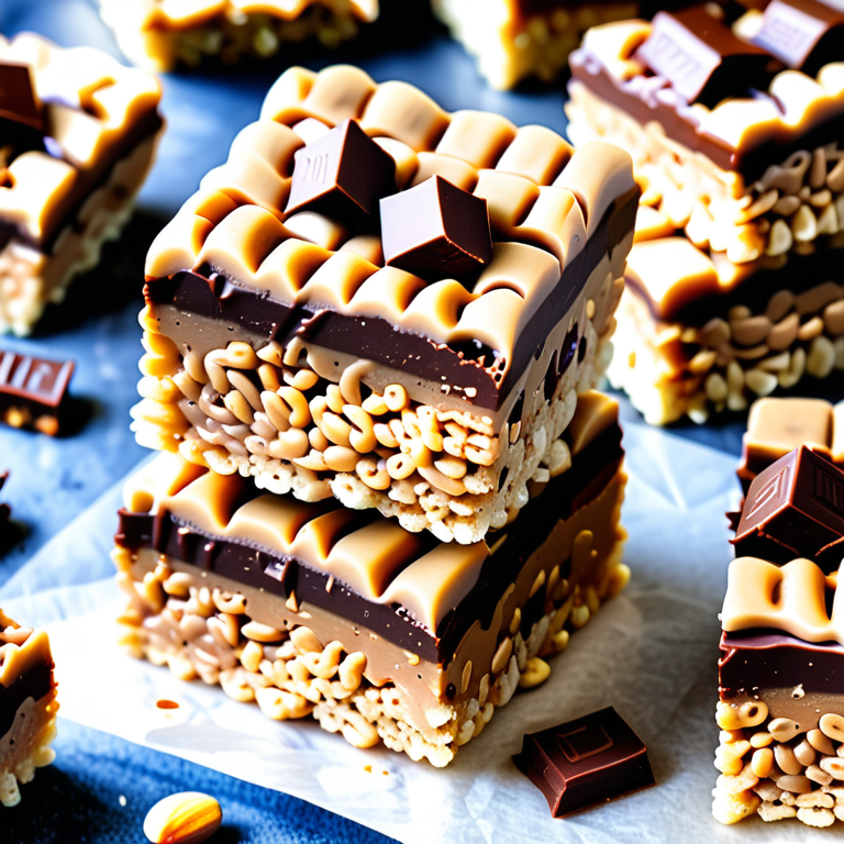 peanut butter chocolate rice krispie treats