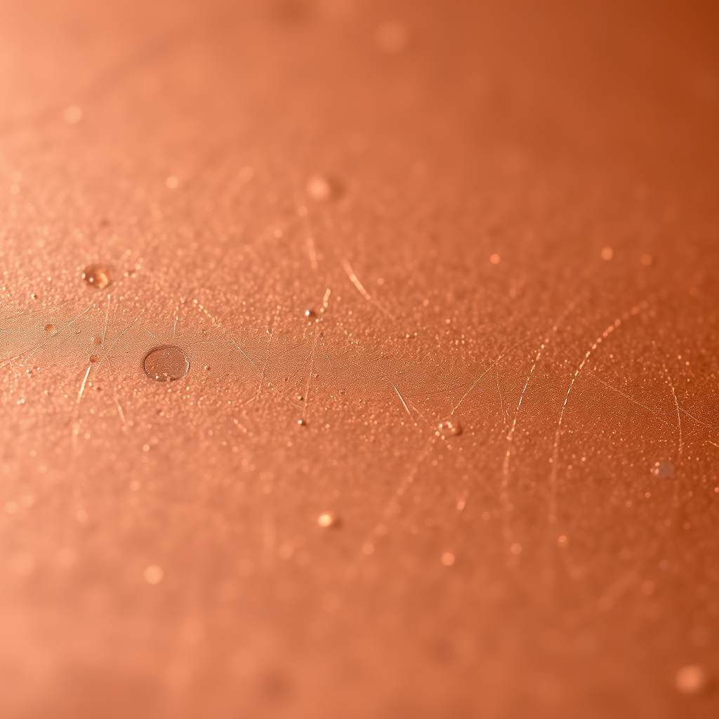 high-resolution copper texture background, soft lighting, macro lens, ISO 100, f/2.8, 1/125s, close-up view, DSLR camera