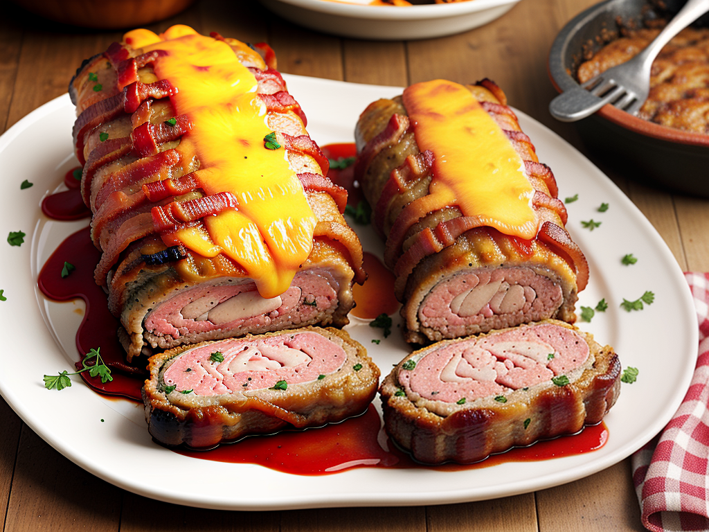 bacon wrapped cheese stuffed meatloaf