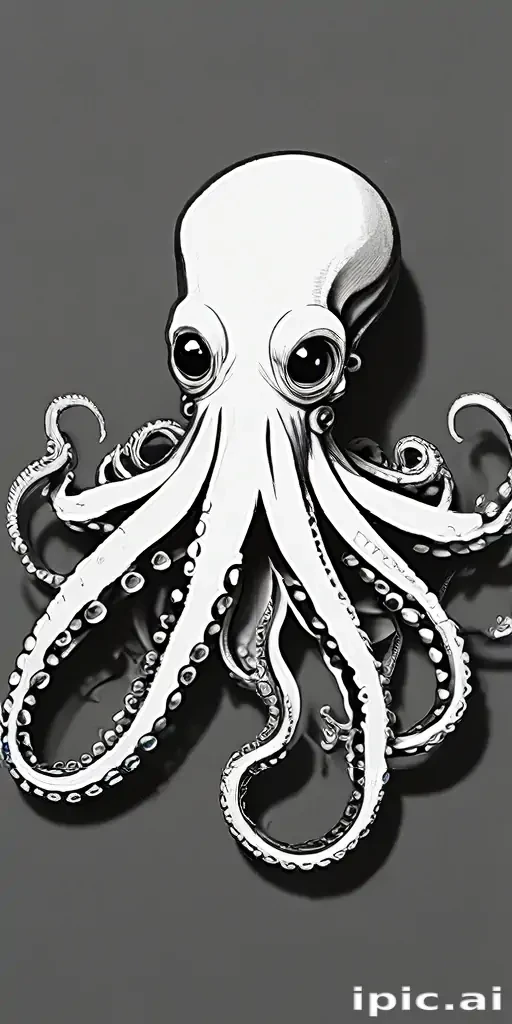 octopus clip art black and white