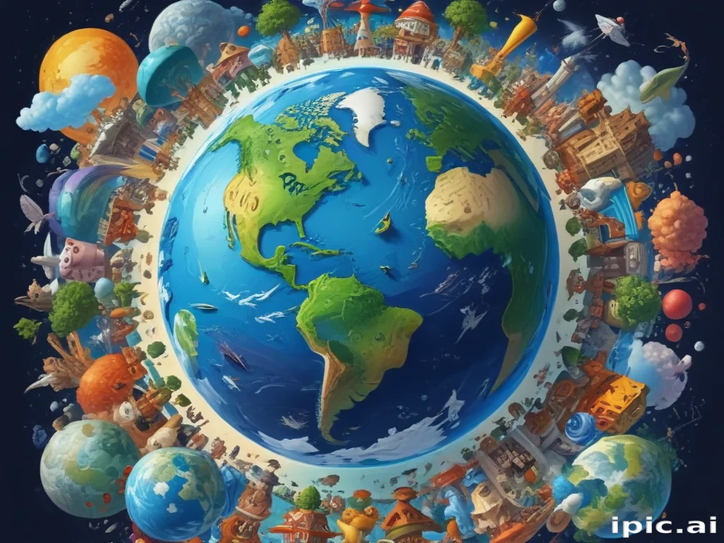cartoon picture planet earth