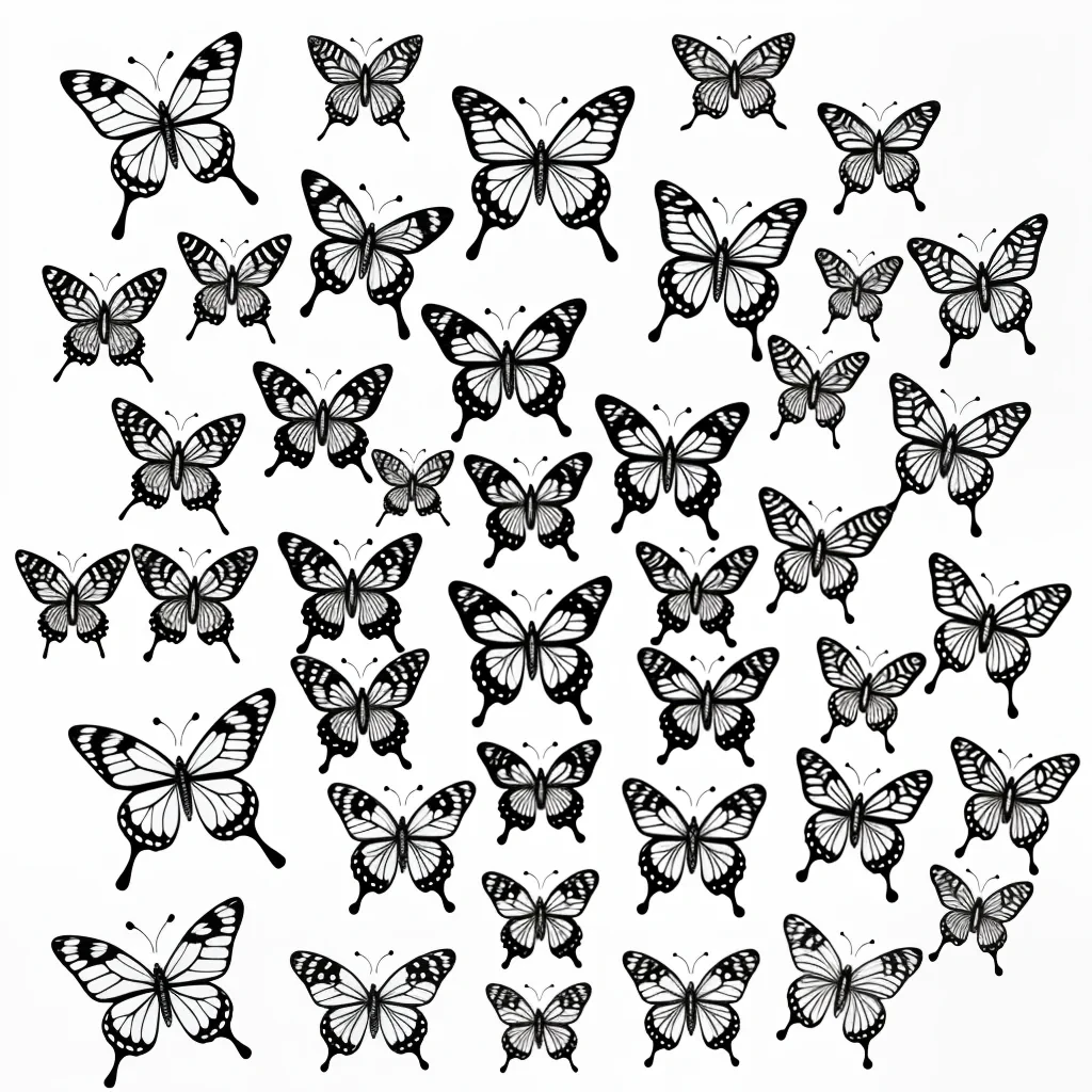 butterflies drawings