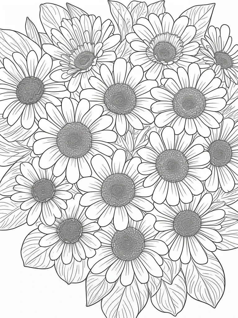 floral line art
