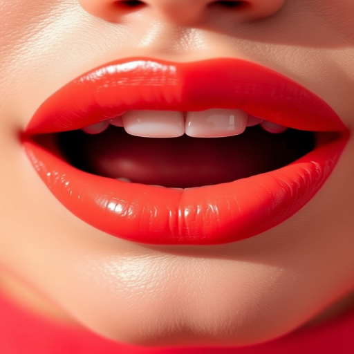 Vibrant coral lips with a satin finish, radiating warmth and energy, featuring a gradient effect that adds depth and dimension to the lip color