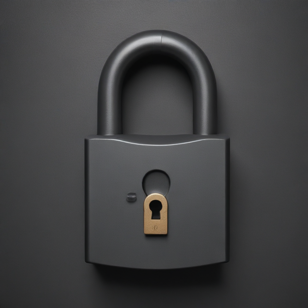 a simple one dimensional picture of a lock with space to type a message ...