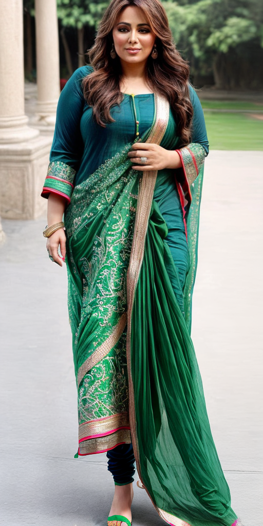 LATEST FLAG COLOUR SAREE WITH GOLDEN BOARDER AND NORMAL BLOUSE