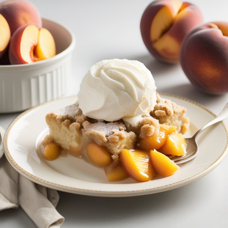 cake mix peach cobbler with canned peaches
