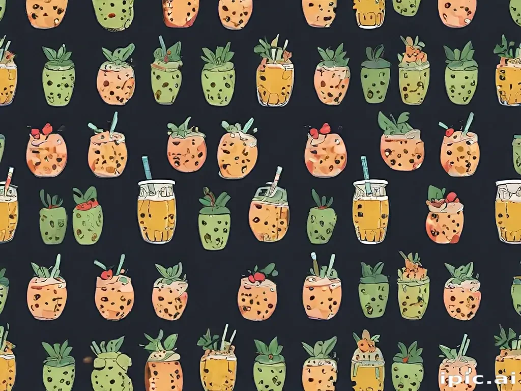 cute boba backgrounds