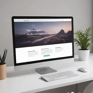 computer website mockup