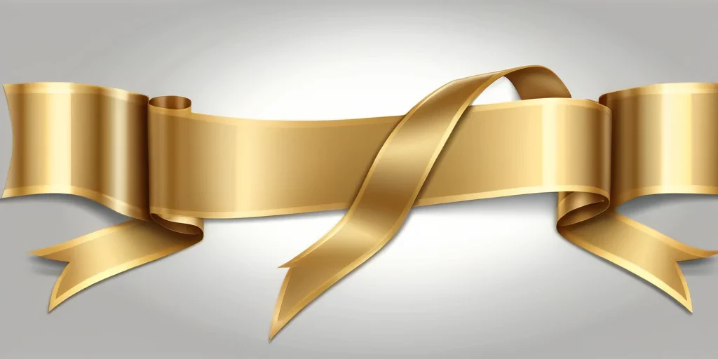 gold ribbon clipart