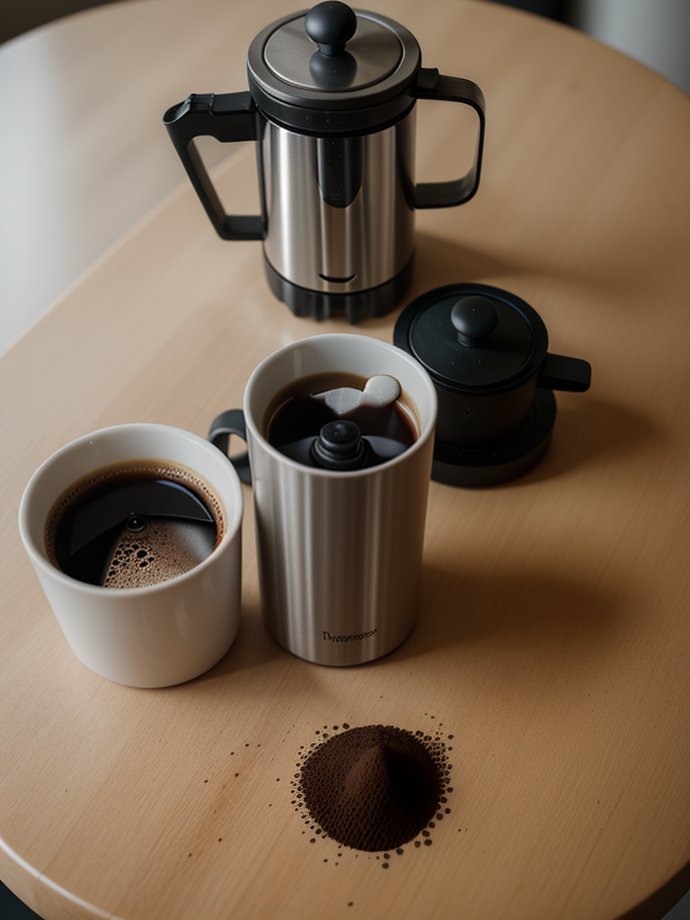 travel mug with coffee press