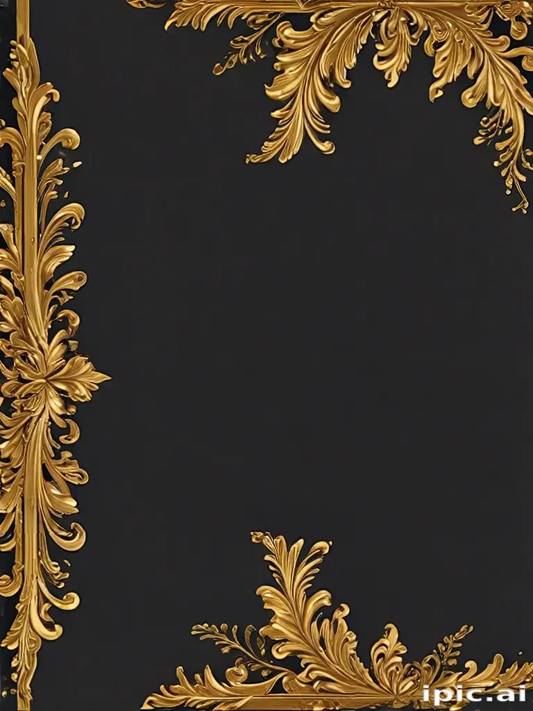 transparent background gold border