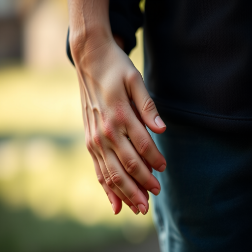 close-up of two hands gently holding each other, shallow depth of field, natural light, 50mm lens, f/2.8, ISO 200, DSLR camera, soft focus to enhance intimacy