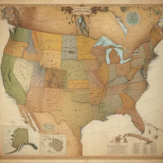 map of united states with states