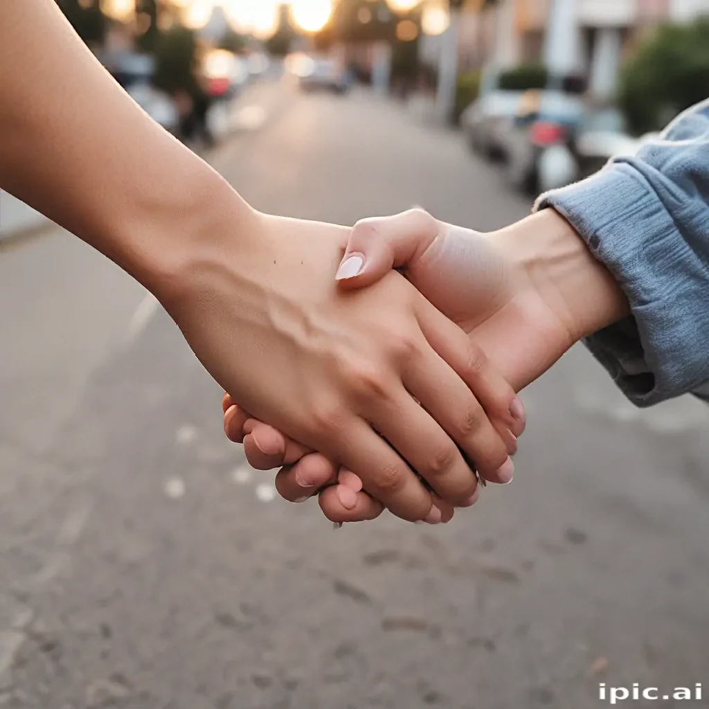 couple holding hands aesthetic