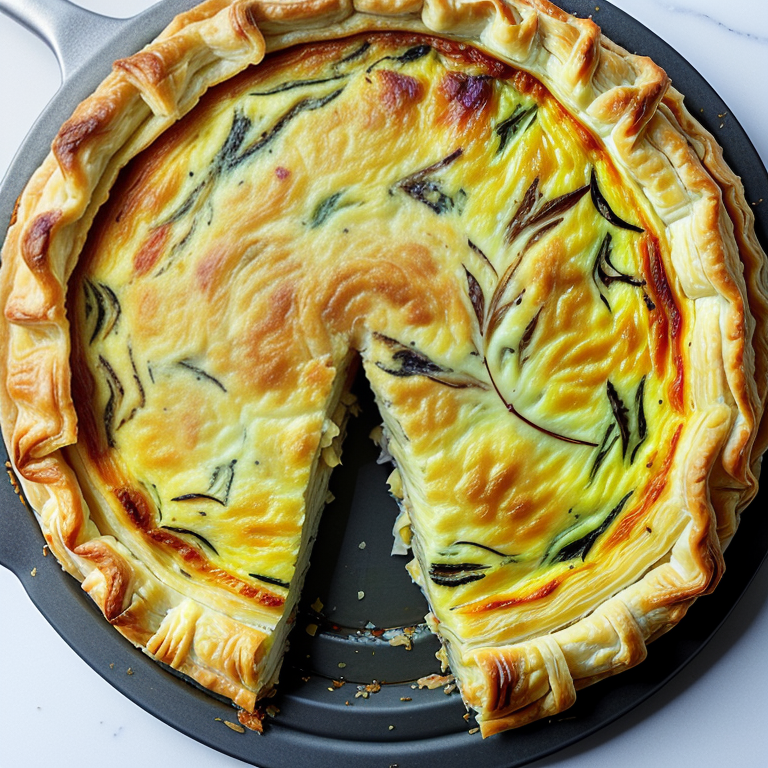 recipe for quiche with puff pastry