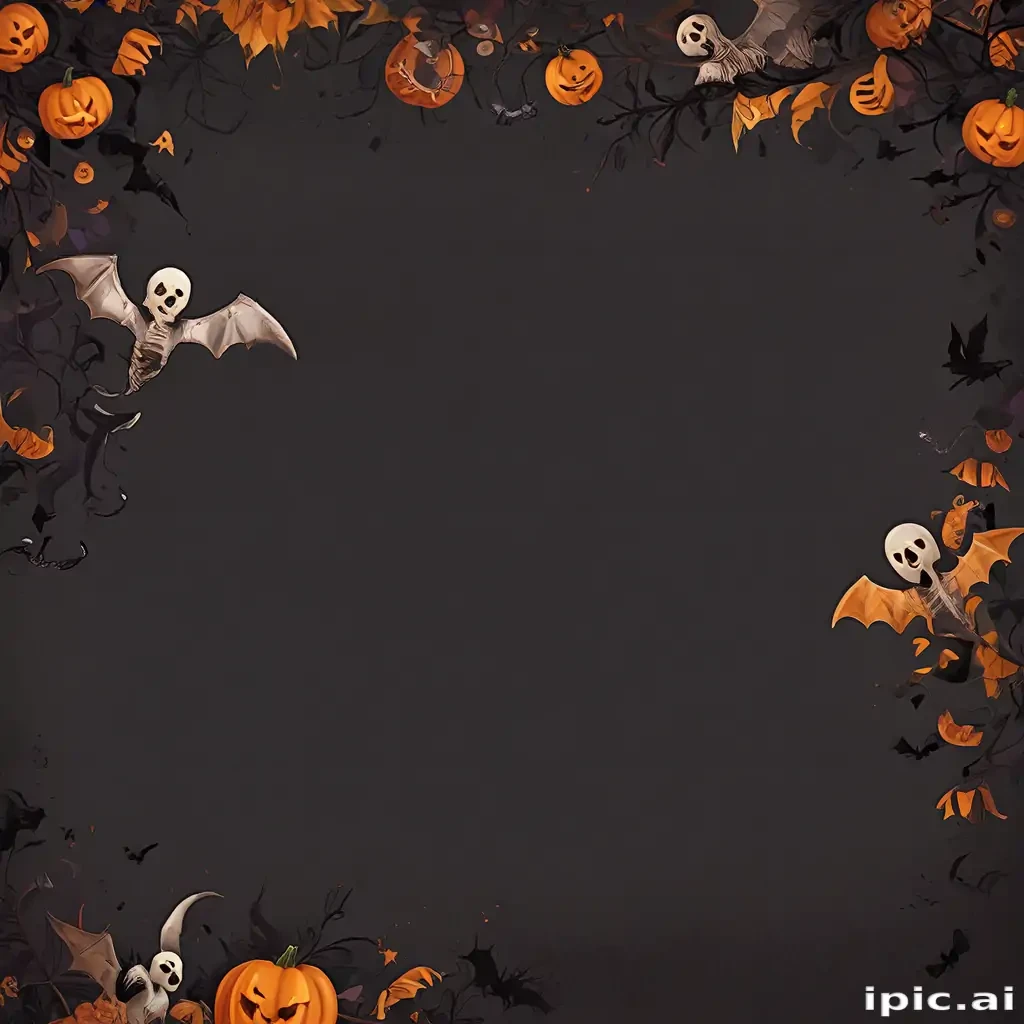 halloween border transparent