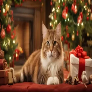 christmas cat background