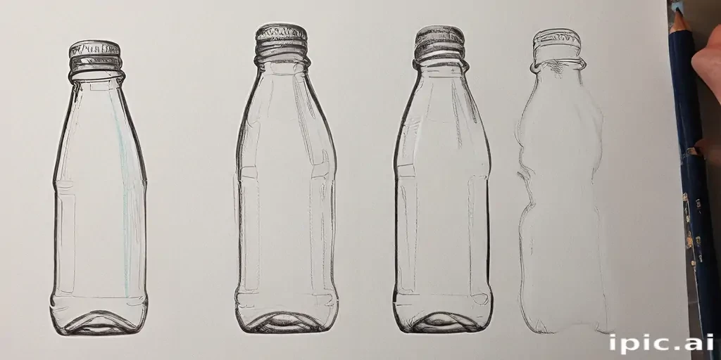 water bottle drawing