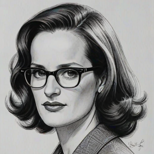 Fetching Elizabeth Reaser, pencil sketch, portrait of Appealing woman 1937s in glasses, hair style beatnik, outline, clear lines, fine lines, 8k