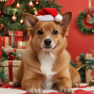 christmas wallpaper dog
