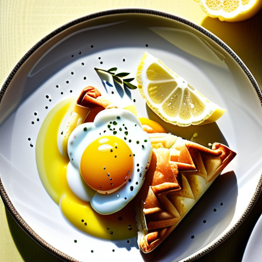 egg dish with a lemon turnover