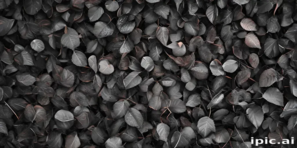 leaves black and white