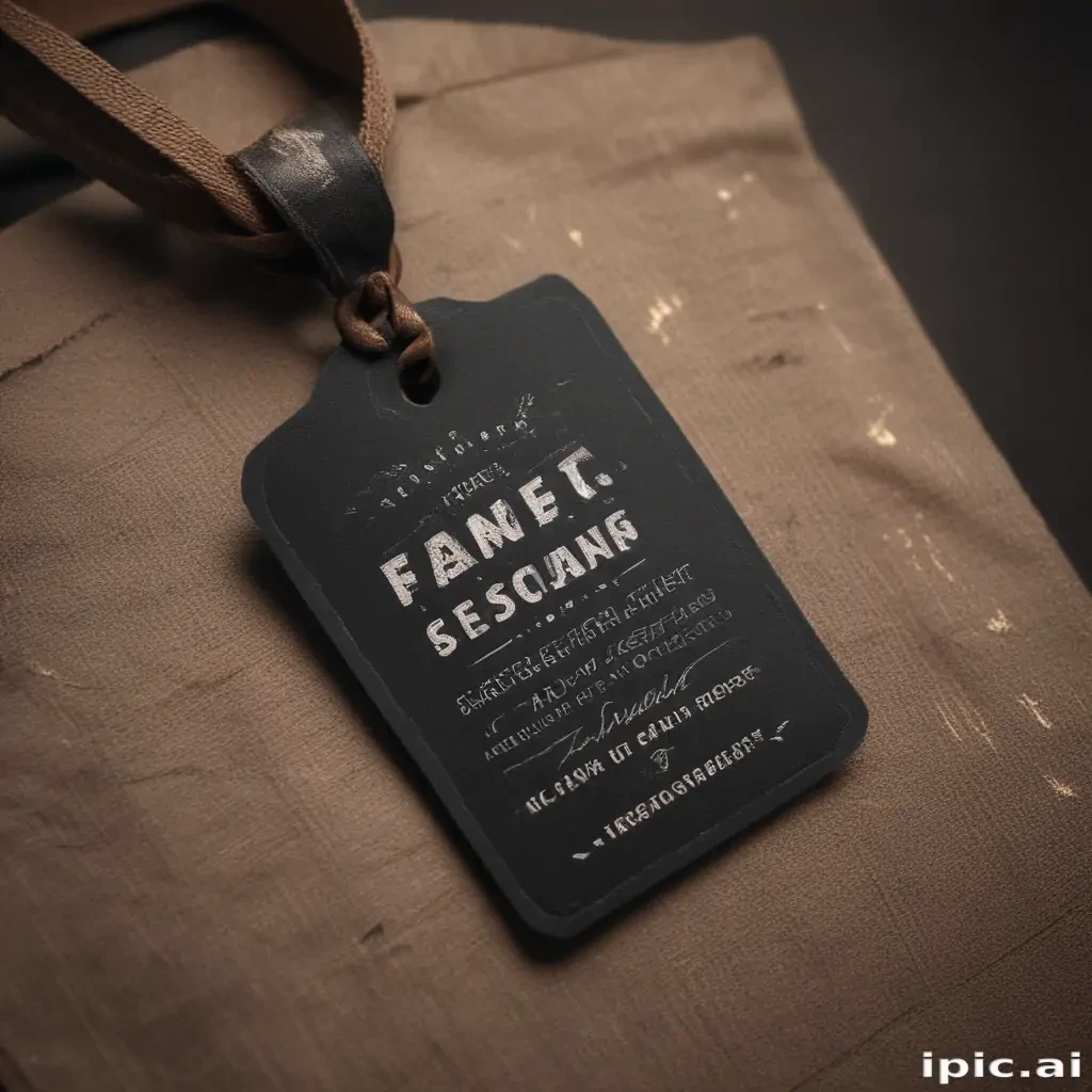 clothing tag mockup