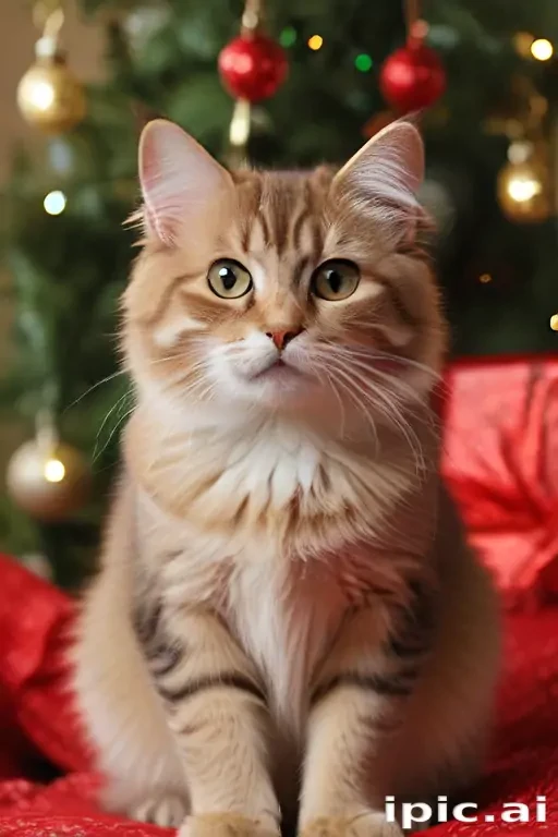 cat christmas background