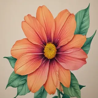 flower color drawings