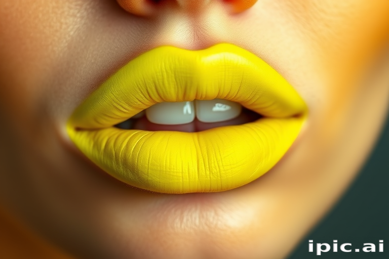 Neon yellow lips with a matte texture, "Electric Citron" offers a bold and daring color choice with a perfectly smooth and even application