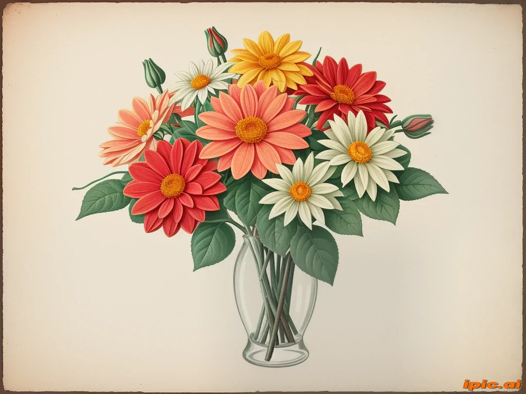 vintage flower illustration