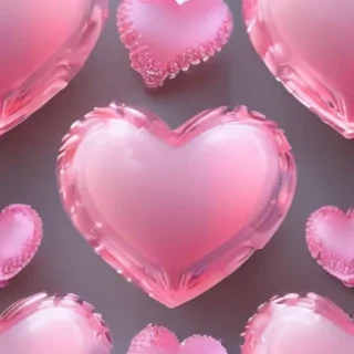 pink heart transparent