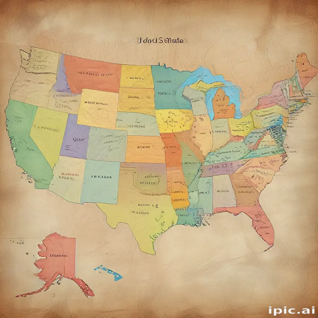 map of the us states