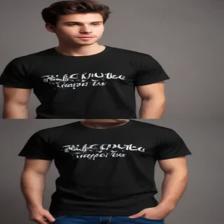 black t-shirt mockup