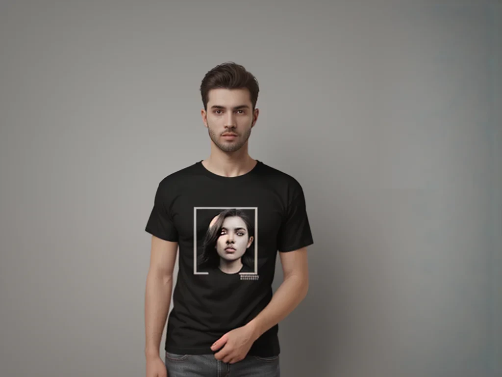 black t shirt mockup