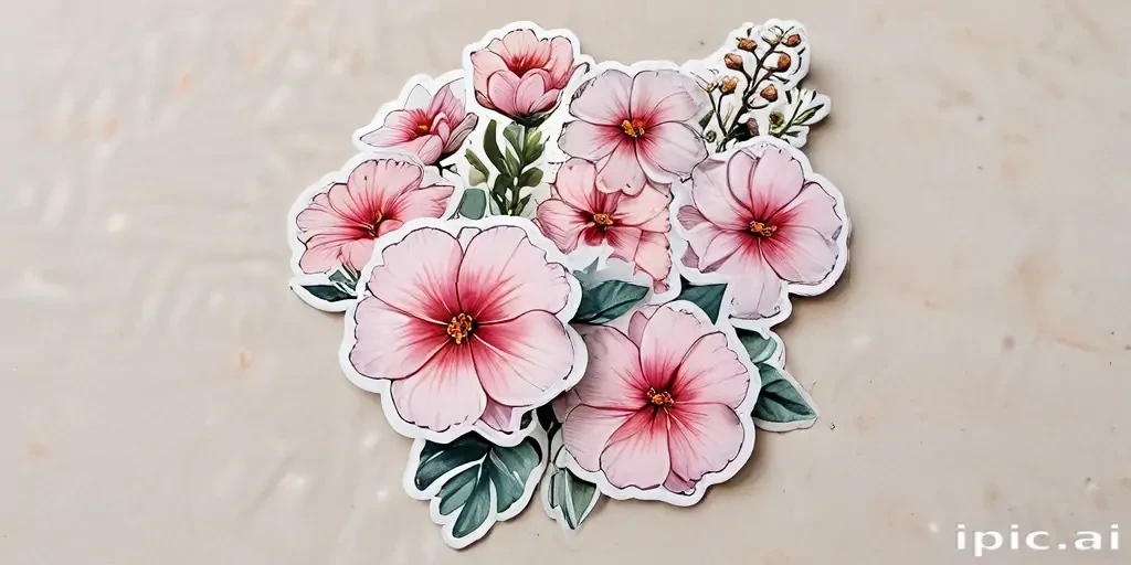 aesthetic flower stickers