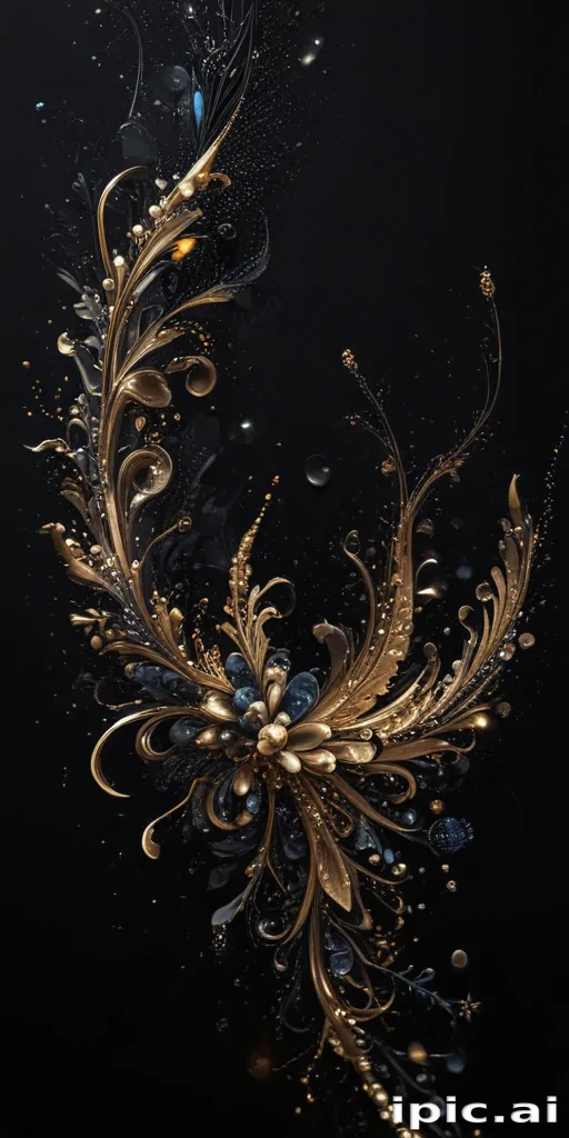 black background with glitter