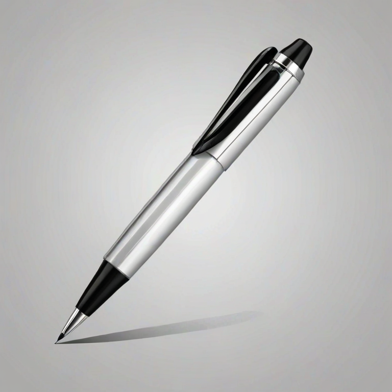 create a simple black pen illustration with a sleek design and a clear background