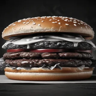 burger clipart black and white