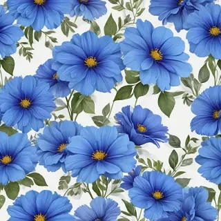 blue flowers transparent background